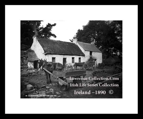 Traditional Thatched Cottages of Ireland   ~ Wooden Wheels   ~    in the rear old times ......L10
