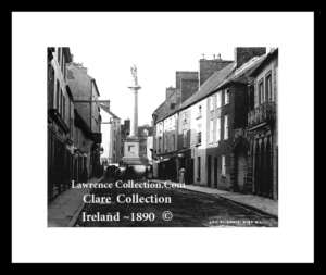 Ennis Town     ~   "O'Connell Monument"    ~   Jail Street (O'Connell Street)    ~    Co Clare .....C53 B