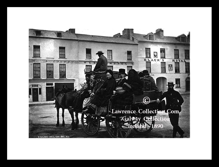 Galway City ~ Eyre Square ~ Clifden Mail Car ~ Co Galway .....G129 P