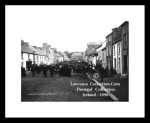 Glenties    ~   "Fair Day"    ~  Main Street    ~ view looking towards R.I.C. station   ~   Co Donegal..... D1011 A
