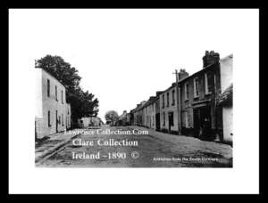 Kilkishen  Village   ~    from the South     ~   Co Clare .......C521 A   ~  (postcard collection)