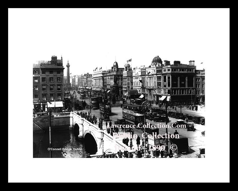 Dublin City ~ O'Connell Bridge ~ Nelsons Pillar ~ Sackville Street City Centre .... D73V