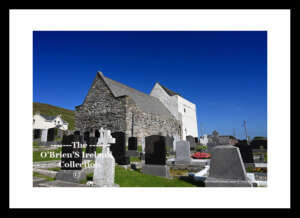 Clare Island   ~   The medieval church from the 12th century (rebuilt around 1460), known as the Abbey ,The building also contains the O’Malley Tomb, supposedly the burial site of Gráinne O’Malley   ~  Co Mayo ....9819
