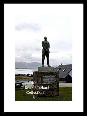 Ballyheigue      ~  " Sir Roger Casement" Statue   ~    By Oisin Kelly  unveiled in 1984  ~ Casement was found guilty of treason. Before his execution he was received officially into the Catholic Church. Roger Casement was executed by hanging at Pentonville Prison on 3rd of August 1916   ~  Co.Kerry....9065
