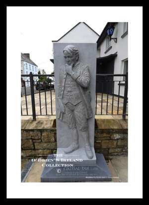 Blacklion   ~     Gaelic poet Cathal Buí MacGiolla Ghunna (circa 1680-1756) Statue was erected near the Market House. was sculptured was crafted by Manorhamilton Sculptor, Seamus Dunbar  2020~  Co.Cavan.....8669