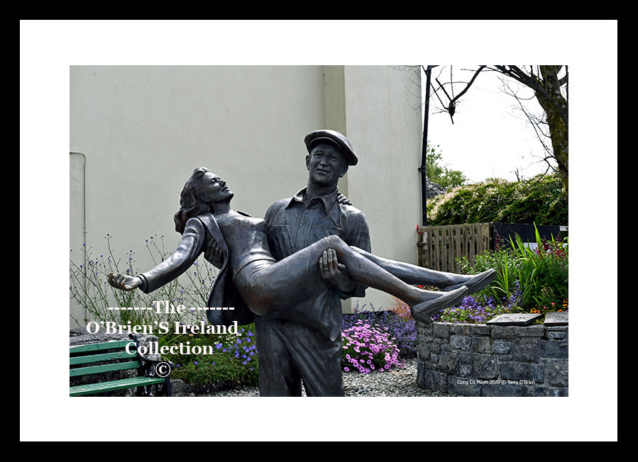 Cong ~ "The Quiet Man" ~ Statue of Maureen O'Hara & John Wayne ~ this statue commemorates the 1952 movie ~ "The Quiet Man" ~ Co.Mayo ....2144