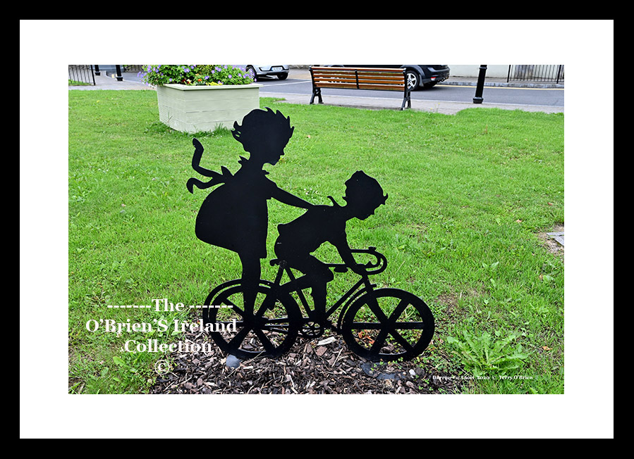 Durrow     ~     The Square    ~     "Children on Bicycles"   Sculpture    ~     Co. Laois .....1720