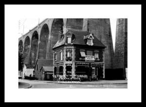 France >>>>   Cafe Bar  des Arches   "J. Franzois" >> Rail viaduct   somewhere in Brittany  >>>>>1974