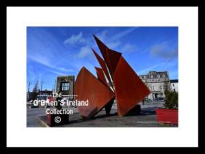 Galway City     ~     "Galway Hookers fountain"    ~     erected to commemorate the Quincentenary of the Corporation of the City of Galway (1484) with a semi-abstract representation of the billowing sails of a Galway Hooker by the Derry-born sculptor Éamonn O' Doherty (1939-2011)    ~    Co. Galway .....6708