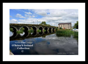 Goresbridge   ~    Nine-arch bridge over river, built 1760.  erected by Samuel Biass and Thomas Dunn representing an important component of the mid eighteenth-century civil engineering  Co.Kilkenny.....1922