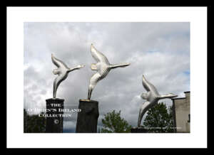 Kilcormac      ~     "Flying  Swans  Sculpture"   ~      on the corner of   Main Street ~ Kinnity  Road    ~     Co. Offaly ......0749