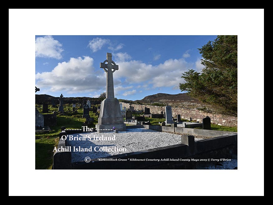 Kildownet Monument "Fire in Kirkintilloch" 1937 In the early morning of 16th September, 1937, a fire broke out in a ‘bothy’ (stone barn) in Kirkintilloch in the east of Scotland. Inside were ten boys and young men from Achill, Died ~ aged from 13 to 23, who had arrived the previous day Co.Mayo