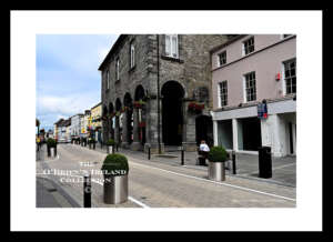 Kilkenny City    ~     High Street    ~  "The Tholsel"   ~   former City Hall   ~   built in 1761 a  former toll house with a columned arcade   ~    Co Kilkenny.....1810