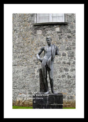 Kilkenny City    ~   Kilkenny Castle     ~  "Hermes  Statue"  ~   known as the ancient Greek god of trade, wealth, luck, fertility, animal husbandry, sleep, language, thieves, and travel.  The statue is fashioned after the Belevedere Hermes in the Vatican Museum.     Co. Kilkenny......1851