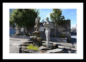 Kiltimagh     ~    " Eternal Spring"  ~     Granite sculpture depicting a father and a child by a fountain. By Benedict Byrne (Dublin 1956), Irish sculptor   ~   Co.Mayo .....4772