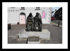Mullingar     ~    "The Pilgrims" Sculpture ~    Bronze sculpture of two sitting Augustinian monks, one with a scallop shell and a book on his lap, the other with a pilgrim's staff.   ~   Sculptured by Genesis Fine Arts   ~    Co.Westmeath ......2266