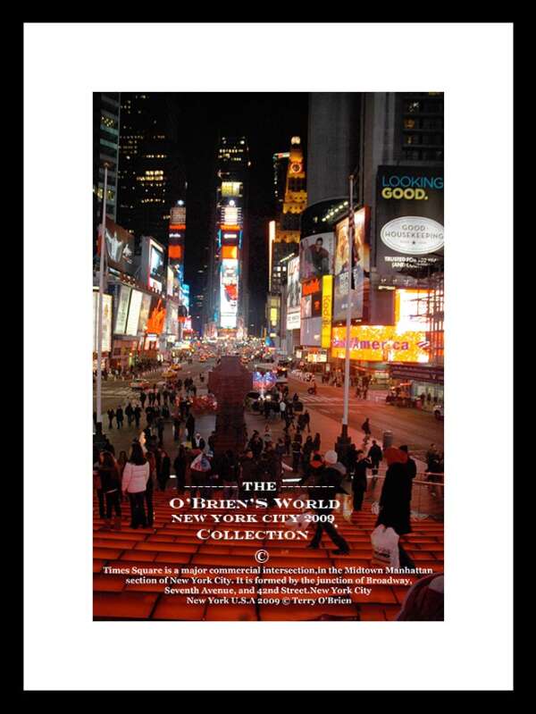 Times Square >>>> is a major commercial intersection,in the Midtown Manhattan section of New York City. It is formed by the junction of Broadway, Seventh Avenue, and 42nd Street.>>>New York City >> New York >>U.S.A >>> 2009