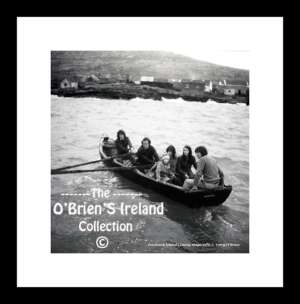 Inishturk  Island (1976)    ~   Currach coming out to Fishing Trawler  "Girl Betty" with "Patient" to go to hospital in Castlebar~    Co. Mayo.........080