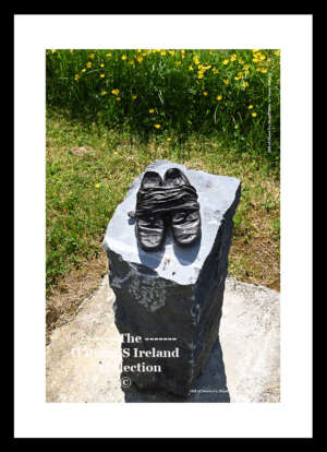 Hill of Down     ~  "Bronze Shoes"  ~  Royal Canal Greenway   ~   These evocative shoes symbolise the hopeful journey that our 1,490 emigrants embarked on, especially taking in the fact that two thirds of them were children   ~  Co Meath.....3635