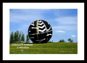 Naas Ball     "Perpetual Motion"    ~   is a hollow, ferrocement sphere, approximately 9 meters in diameter. The colour and texture of the sphere is similar to a road    Co. Kildare...... 2382