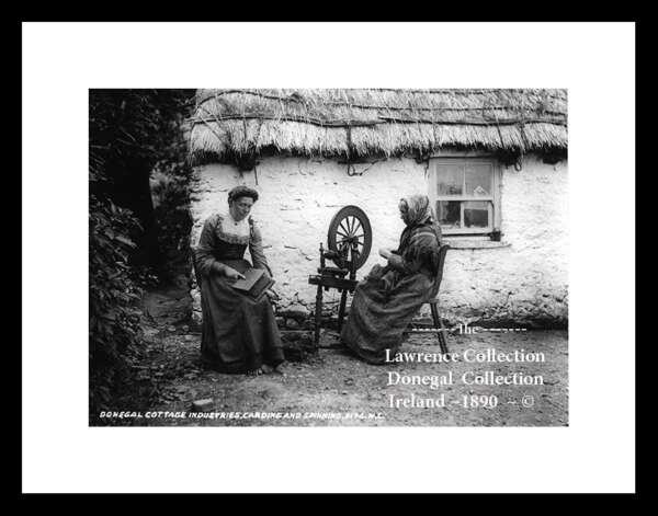 Donegal  Cottage   Industries , Carding and Spinning   Wool     ~  Irish Life Series   ~     Co Donegal..... L24/315
